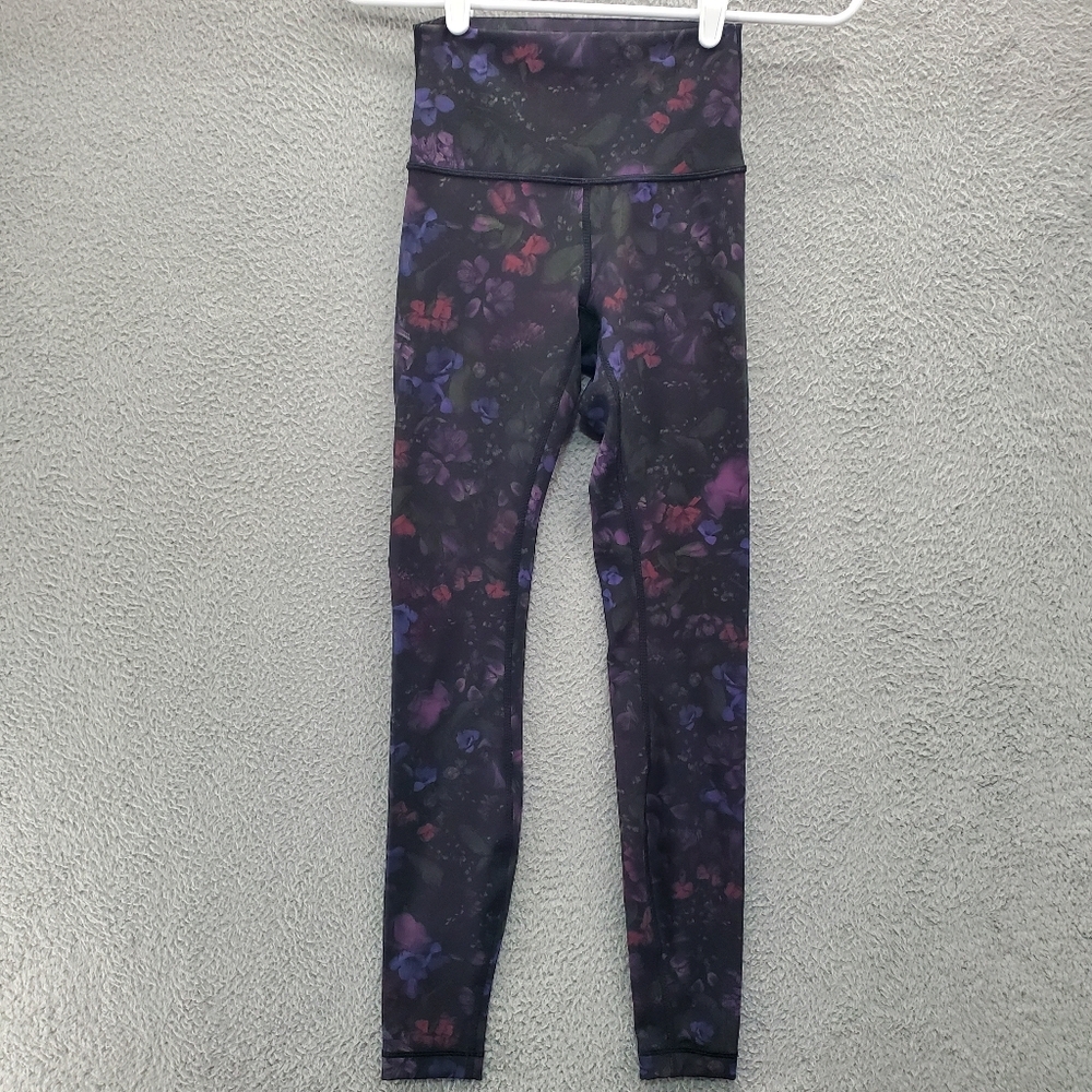 Lululemon Wunder Under High Rise Legging Pants Size 2 Frozen Flourish Multi